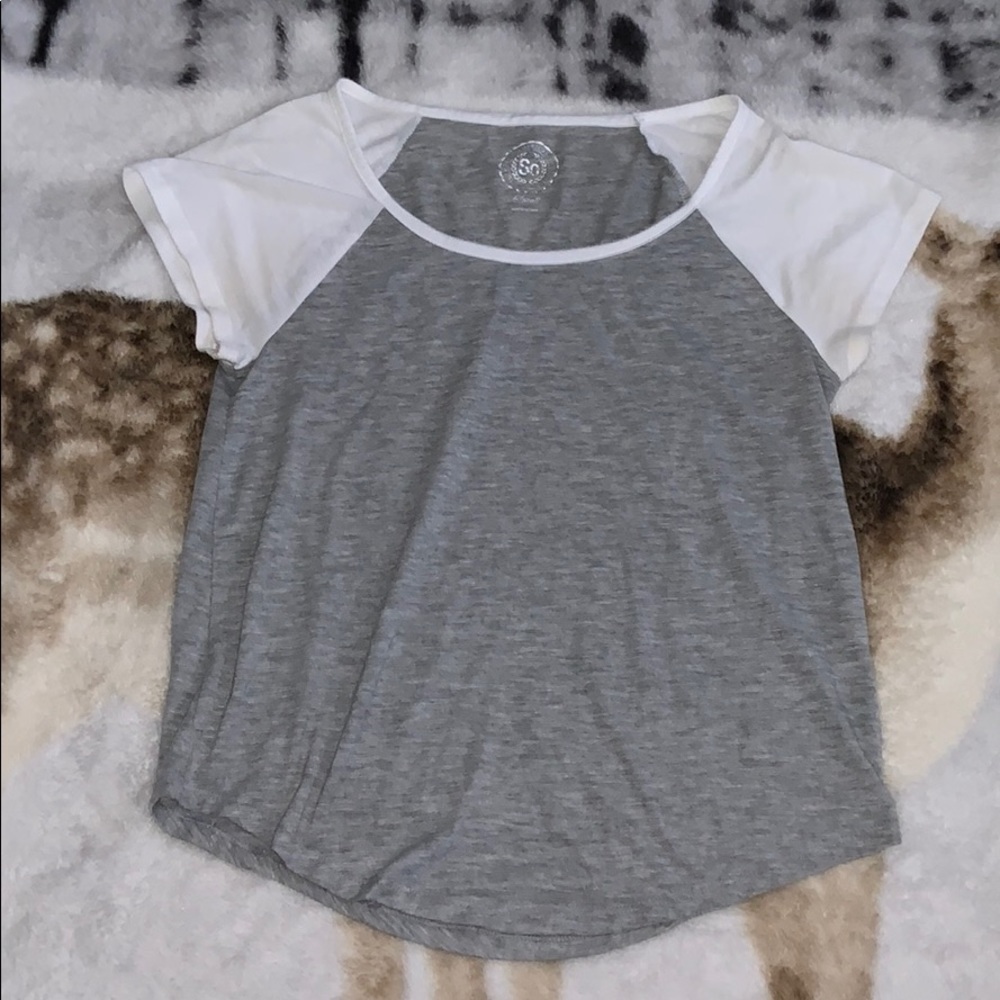 2/$10  SO Grey & White Blouse size S